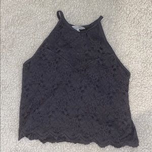 American Eagle Lace Gray Crop Top
